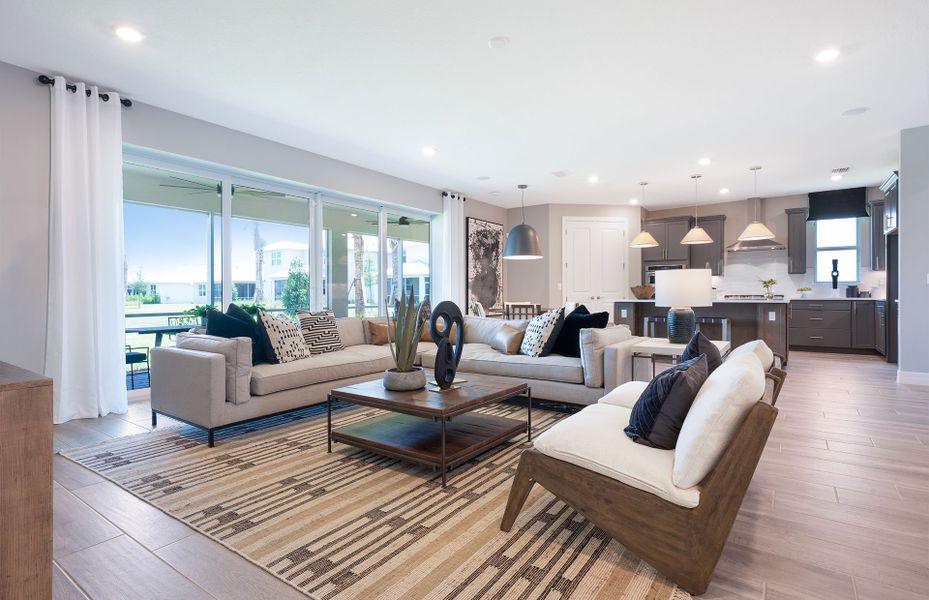 Representative furnished interior of a home built from the Easley by DiVosta in Emerson Oaks, Vero Beach (Image 9).