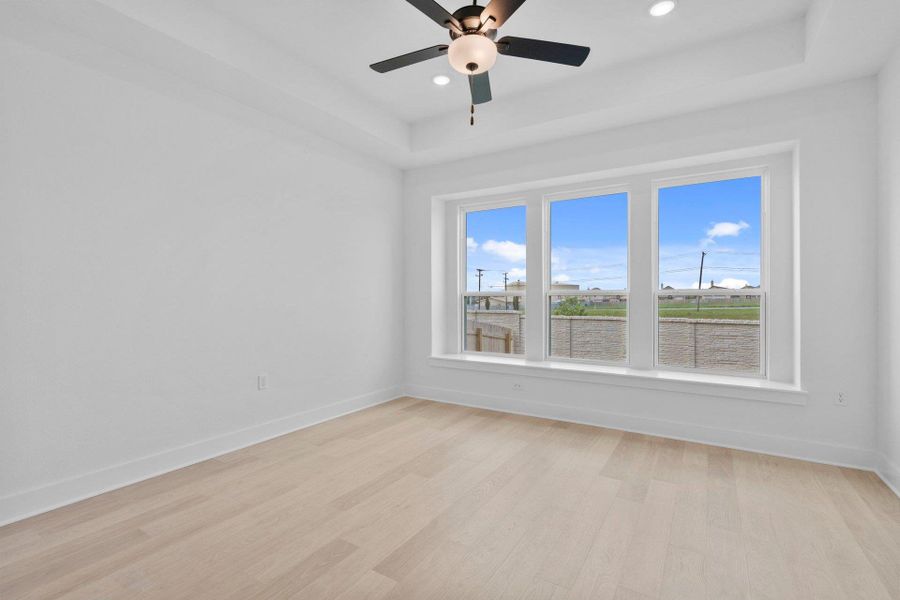 Primary Bedroom with tray ceiling