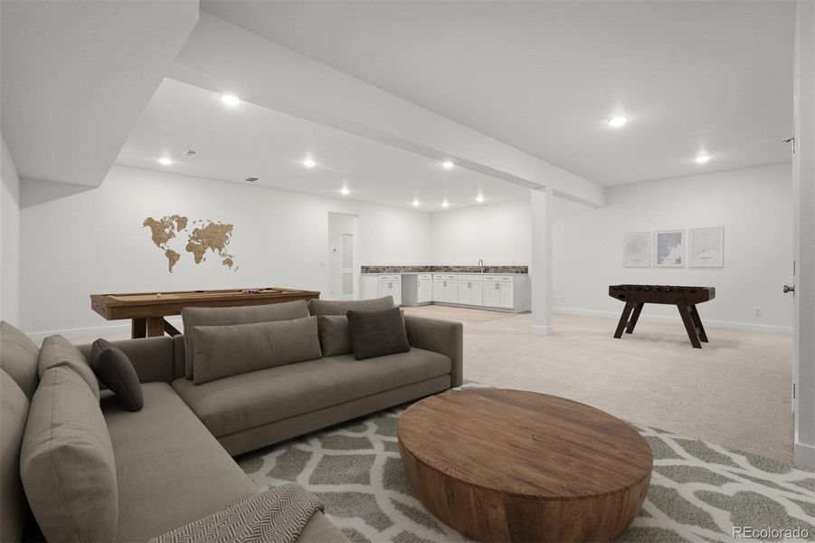 Furnished interior view inside a new home in Cloverleaf - Pinnacle Collection, Monument (Image 9).