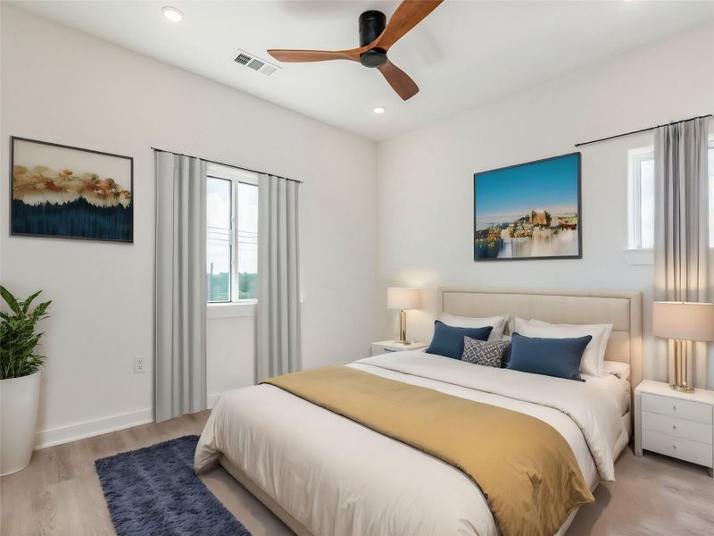 Virtually staged bedroom Virtually staged bedroom