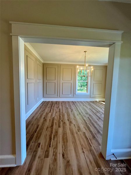 Dining Room - - Extra wide moldings and trim