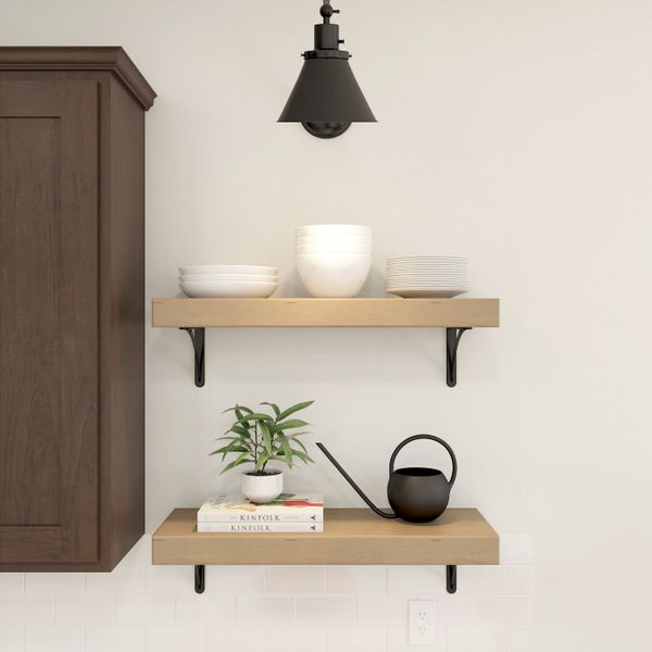 Kitchen with open shelving