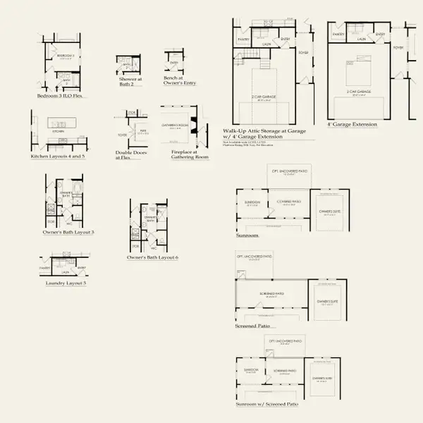 2D floor plan layout for the Palmary by Del Webb in Del Webb Carolina Ridge, Midland, NC (Image 3).