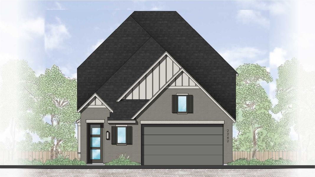 Representative rendering of the exterior for the Windermere Plan by Highland Homes (Image 3). Representative rendering of the exterior for the Windermere Plan by Highland Homes (Image 3).