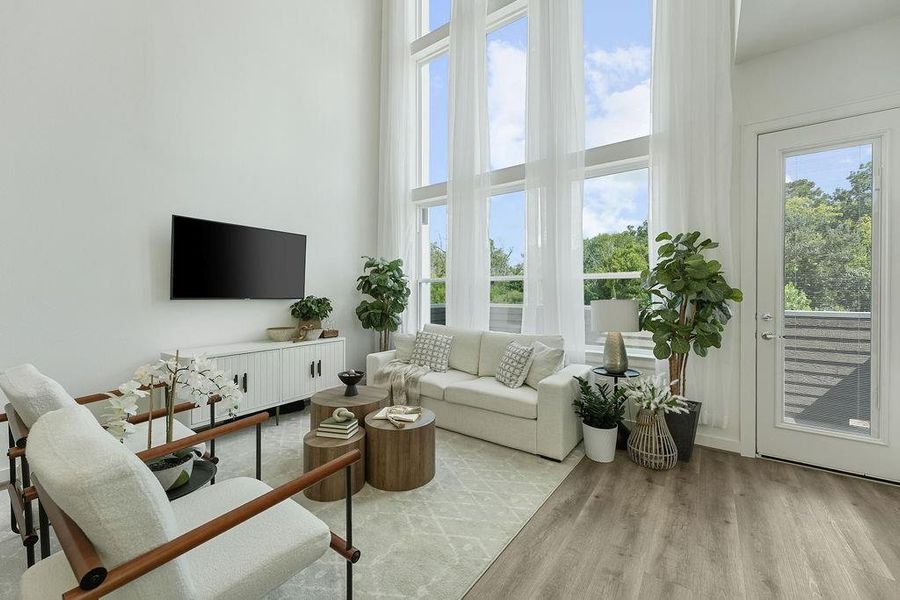 Furnished interior view inside a new home in Highland Commons, Houston (Image 9). Furnished interior view inside a new home in Highland Commons, Houston (Image 9).