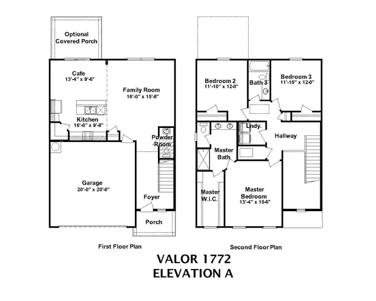 Valor Elevation A Floor Plan