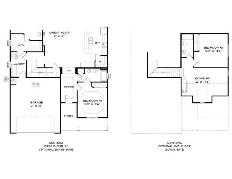 2D floor plan layout of this home in Courtyards by Carrell, Ocean Isle Beach, NC (Image 5).