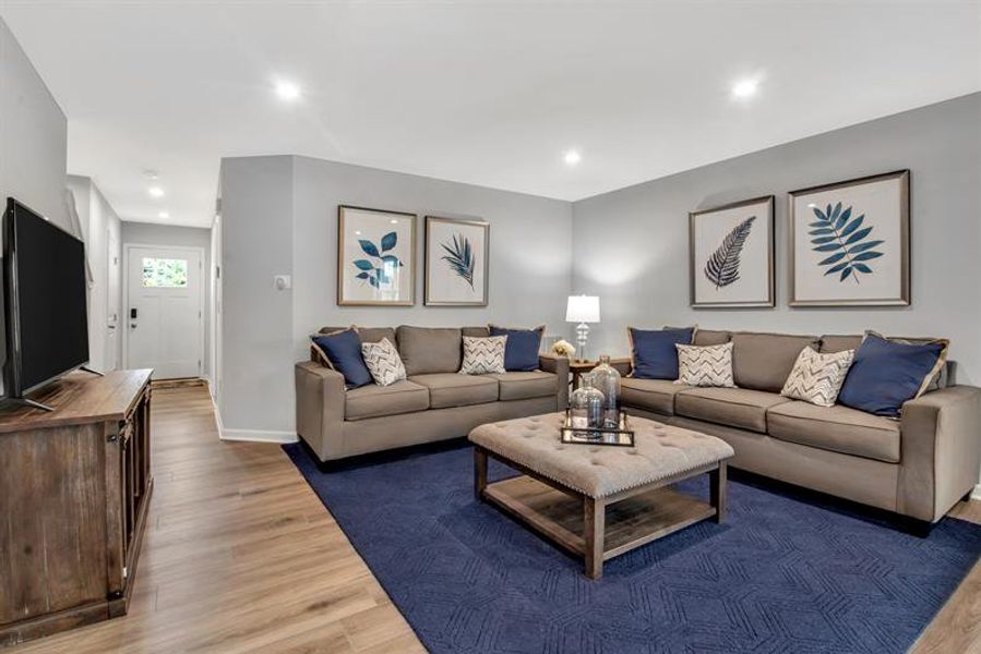 Representative furnished interior of a home built from the Pine by Ryan Homes in Cherry Grove Townhomes, Kannapolis (Image 17).