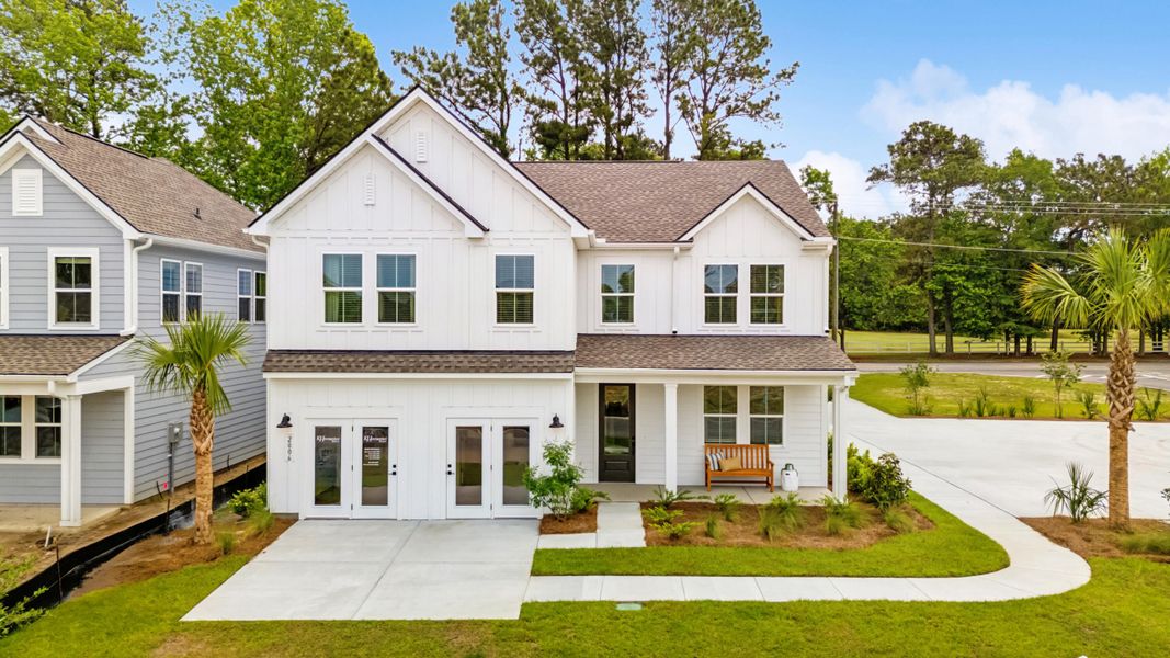 Front exterior of a new home in Stono Village, Hollywood, SC, highlighting curb appeal (Image 2).