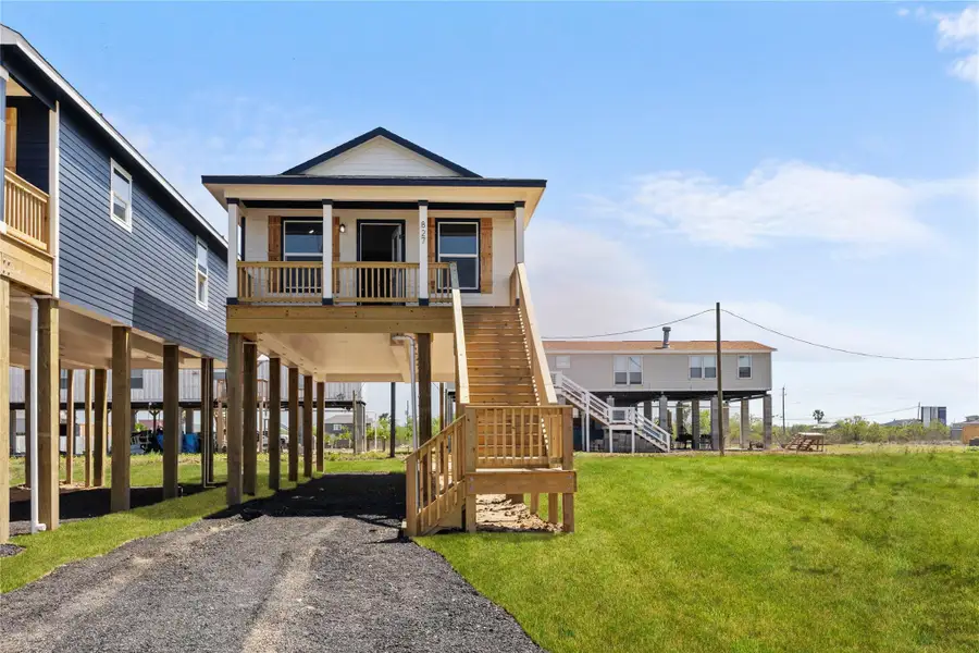 Front exterior of a new home in , San Leon, TX, highlighting curb appeal (Image 1).