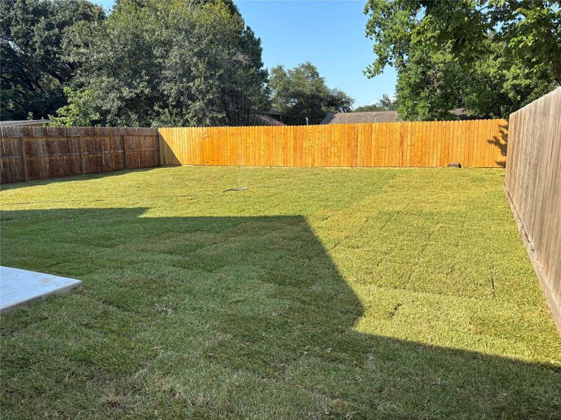 Fully Fenced backyard. Fully Fenced backyard.