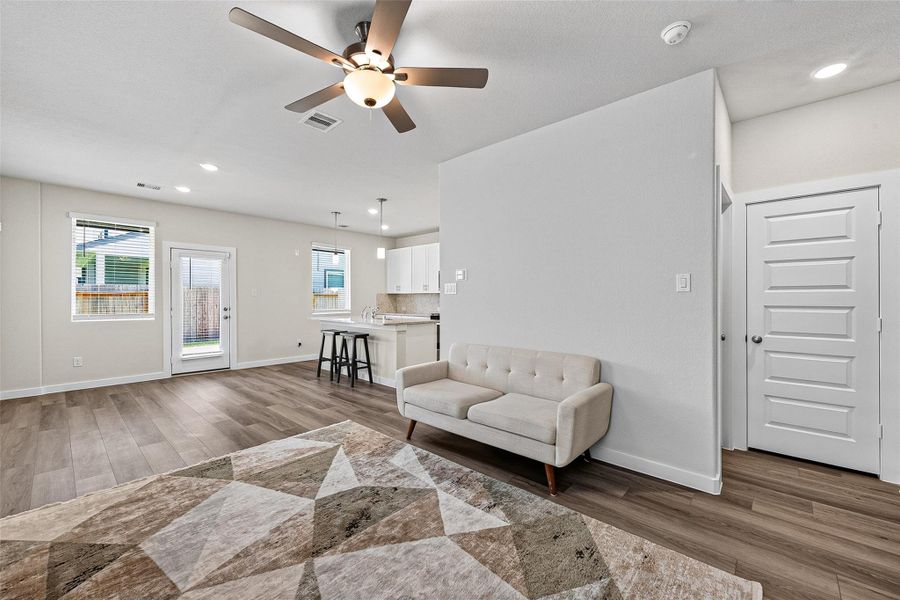 Furnished interior view inside a new home in Park Row Village, Houston (Image 6). Furnished interior view inside a new home in Park Row Village, Houston (Image 6).
