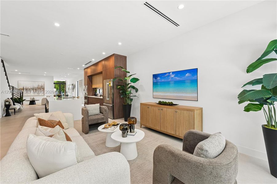 Furnished interior view inside a new home in , Miami (Image 18).
