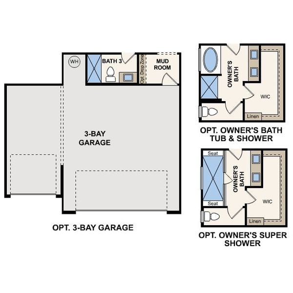 2D floor plan layout for the Coronado by Century Communities in Northshore, Kingsland, GA (Image 4). 2D floor plan layout for the Coronado by Century Communities in Northshore, Kingsland, GA (Image 4).
