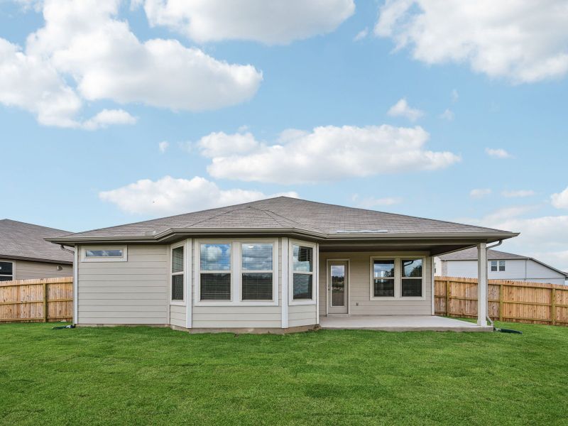 Back exterior of the Oleander floorplan at a Meritage Homes community.