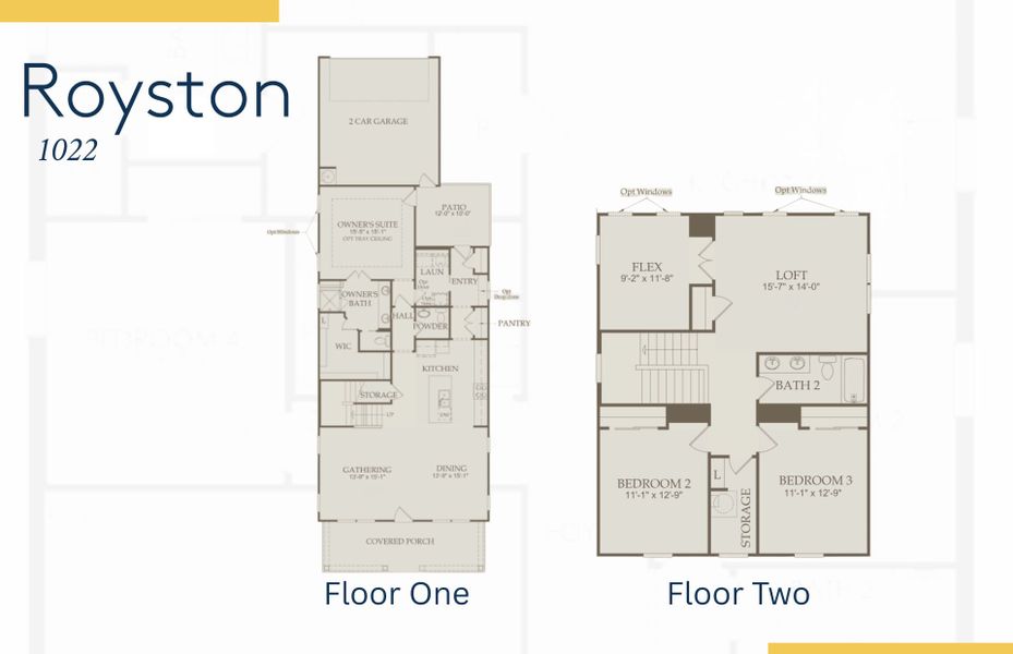 2D floor plan layout of this home in Riverlights, Wilmington, NC (Image 4).
