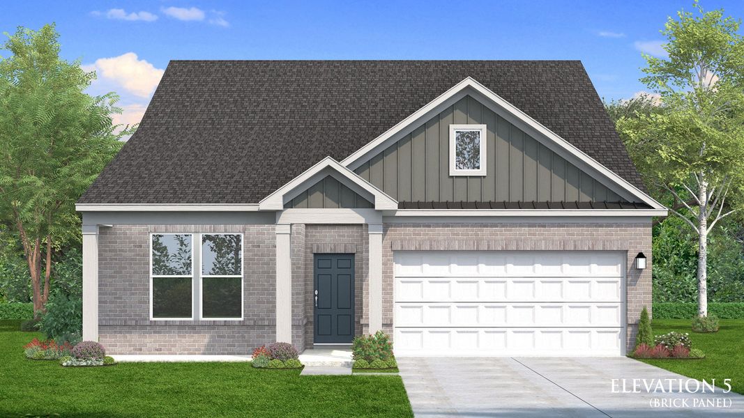 Representative exterior photo of a completed home built from the Chelsea by DRB Homes in Mason Glenn, Franklinton, NC (Image 15).