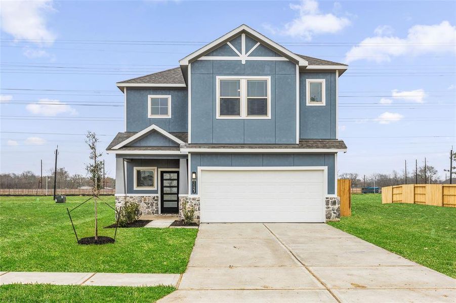 Front exterior of a home in the Glendale Lakes community, located in Arcola, TX (Image 2).