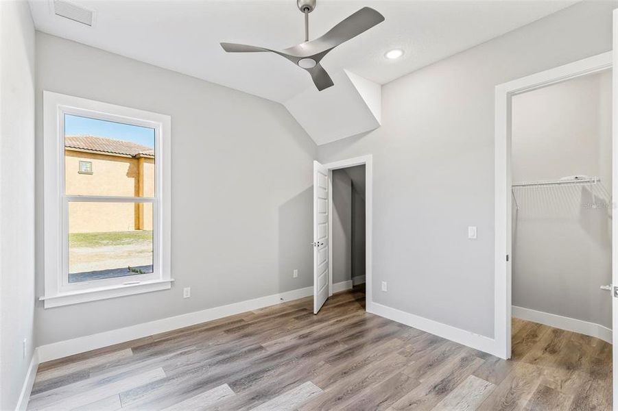 Downstairs Bedroom with Walk-in and extra storage