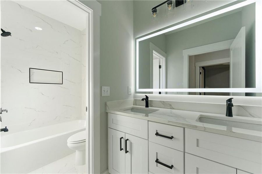 Furnished interior view inside a new home in , Hampton (Image 10).