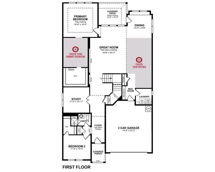 2D floor plan layout for the Summerfield by Beazer Homes in Woodcreek, Fate, TX (Image 3). 2D floor plan layout for the Summerfield by Beazer Homes in Woodcreek, Fate, TX (Image 3).