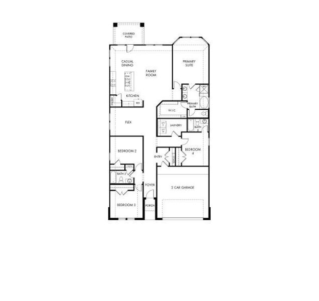 2D floor plan layout of this home in Kingdom Heights, Rosenberg, TX (Image 4).
