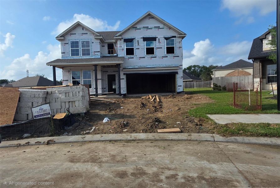 In-progress construction of a new home in Martha's Vineyard, Alvin, TX (Image 24).
