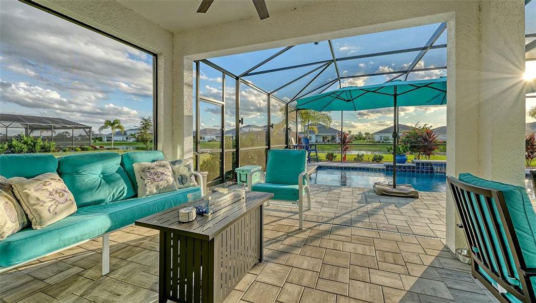 Exterior details and patio area of a home in Star Farms at Lakewood Ranch, Bradenton (Image 3).