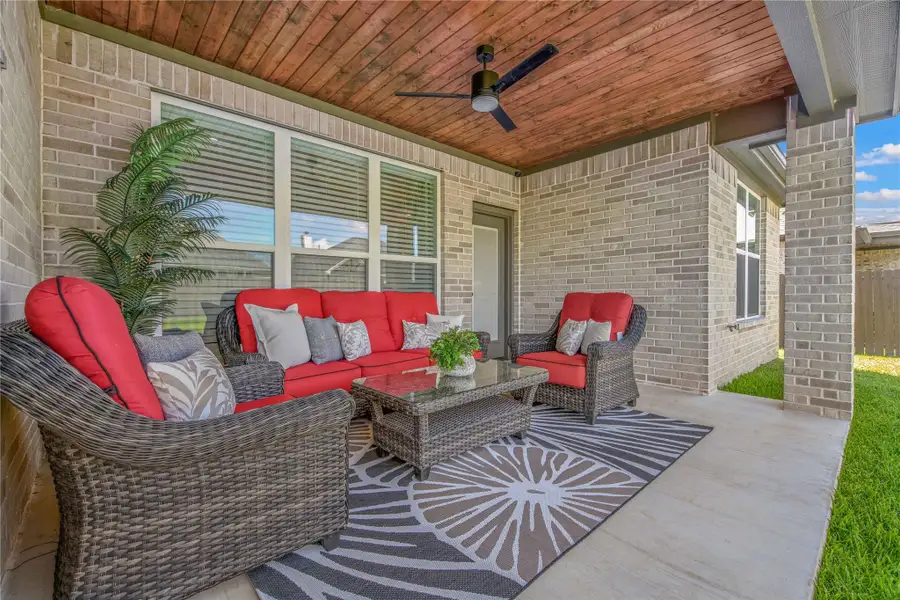 Exterior details and patio area of a home in , Bryan (Image 3). Exterior details and patio area of a home in , Bryan (Image 3).