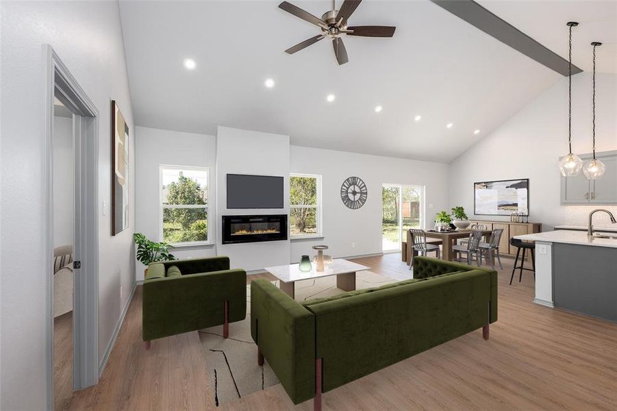 Furnished interior view inside a new home in , Gun Barrel City (Image 16). Furnished interior view inside a new home in , Gun Barrel City (Image 16).