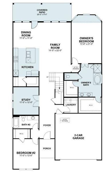 2D floor plan layout of this home in Edgewood, Leander, TX (Image 3). 2D floor plan layout of this home in Edgewood, Leander, TX (Image 3).