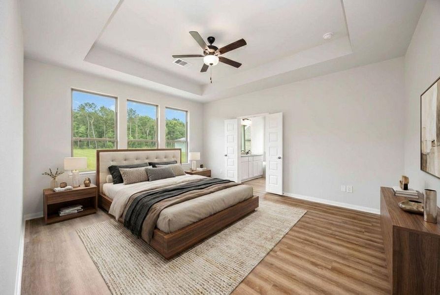 Virtually staged photo of home