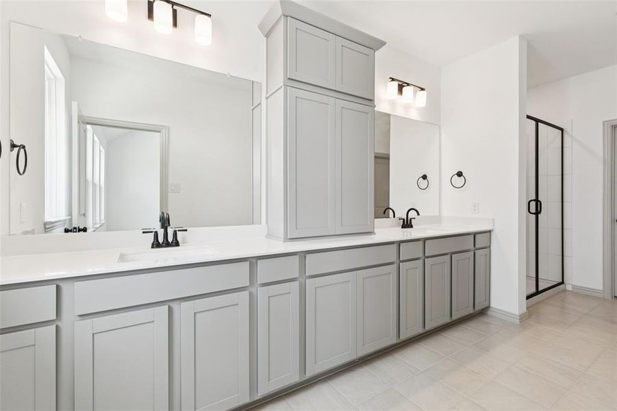 Plenty of space for two in this wonderful owner's bath.