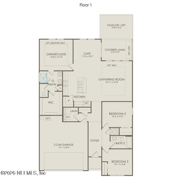 2D floor plan layout of this home in Double Branch, Middleburg, FL (Image 3). 2D floor plan layout of this home in Double Branch, Middleburg, FL (Image 3).