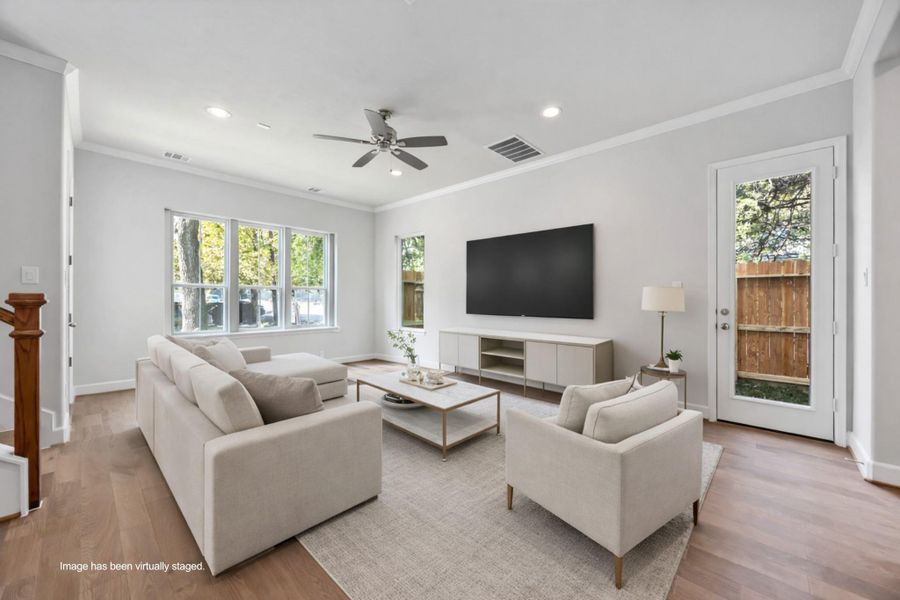 Big windows. Bigger cozy vibes. Natural light pours in all day long, turning this space into your new favorite coffee spot, reading nook, or movie-night haven.