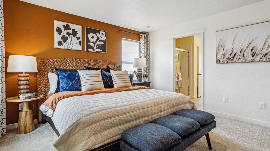 Furnished interior view inside a new home in The Ridge at Lorson Ranch, Colorado Springs (Image 16). Furnished interior view inside a new home in The Ridge at Lorson Ranch, Colorado Springs (Image 16).