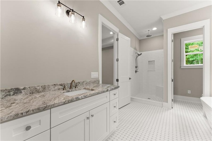 Furnished interior view inside a new home in , Cleveland (Image 19).
