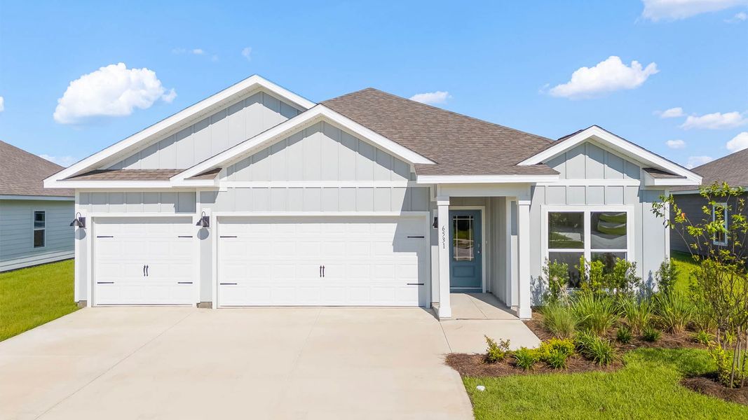 Representative exterior photo of a completed home built from the The Madison by D.R. Horton in Liberty, Panama City, FL (Image 2).