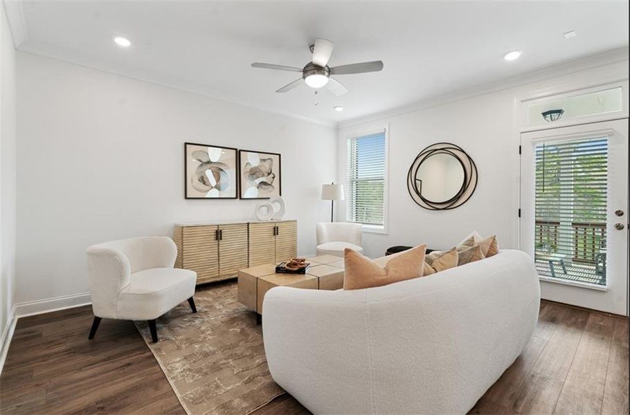 Furnished interior view inside a new home in Evanshire Townhomes, Duluth (Image 15).