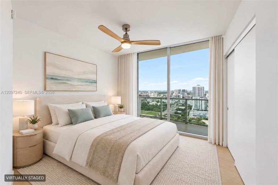 Furnished interior view inside a new home in , Miami (Image 12).