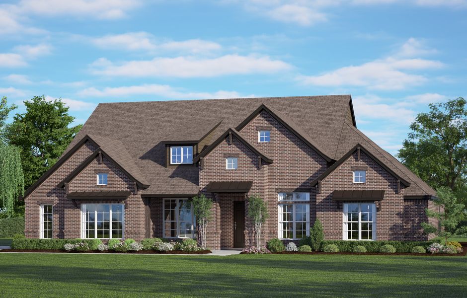 Representative exterior photo of a completed home built from the Concept 3441 by Risewell Homes in Paloma Ranch, New Fairview, TX (Image 8).