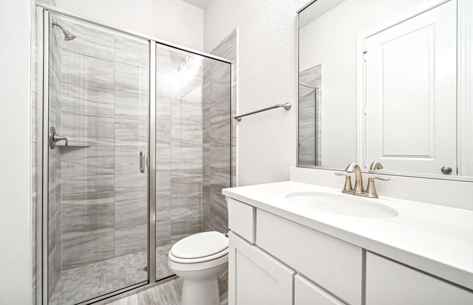 Furnished interior view inside a new home in Bridgeland 60′, Cypress (Image 6).