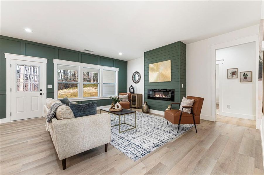 Furnished interior view inside a new home in , Cartersville (Image 45).