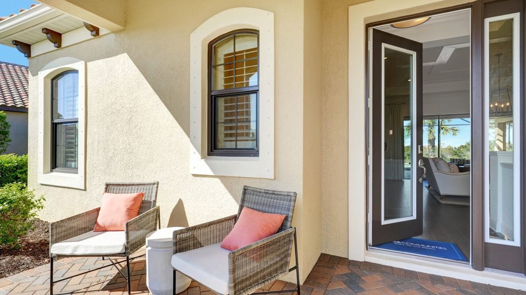 Representative exterior details of a home built from the Sanibel 2 by Neal Communities in SkySail, Naples (Image 24).