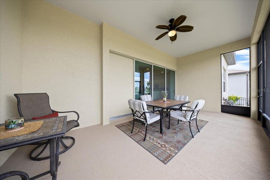 Exterior details and patio area of a home in Del Webb Stone Creek, Ocala (Image 4).