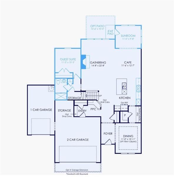 2D floor plan layout of this home in Arden, Cumming, GA (Image 3).