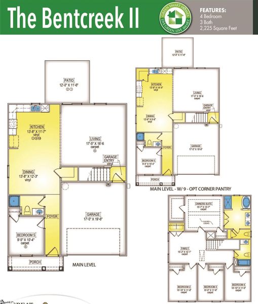 2D floor plan layout of this home in Hazelwood, Boiling Springs, SC (Image 2).