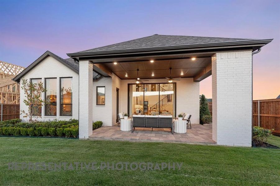 Exterior details and patio area of a home in Landmark, Denton (Image 3).