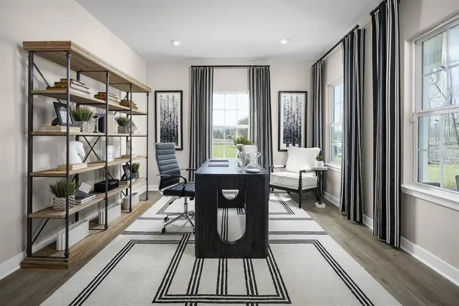 Representative furnished interior of a home built from the Greenwood by Ryan Homes in Windsor Estates, Walhalla (Image 9).