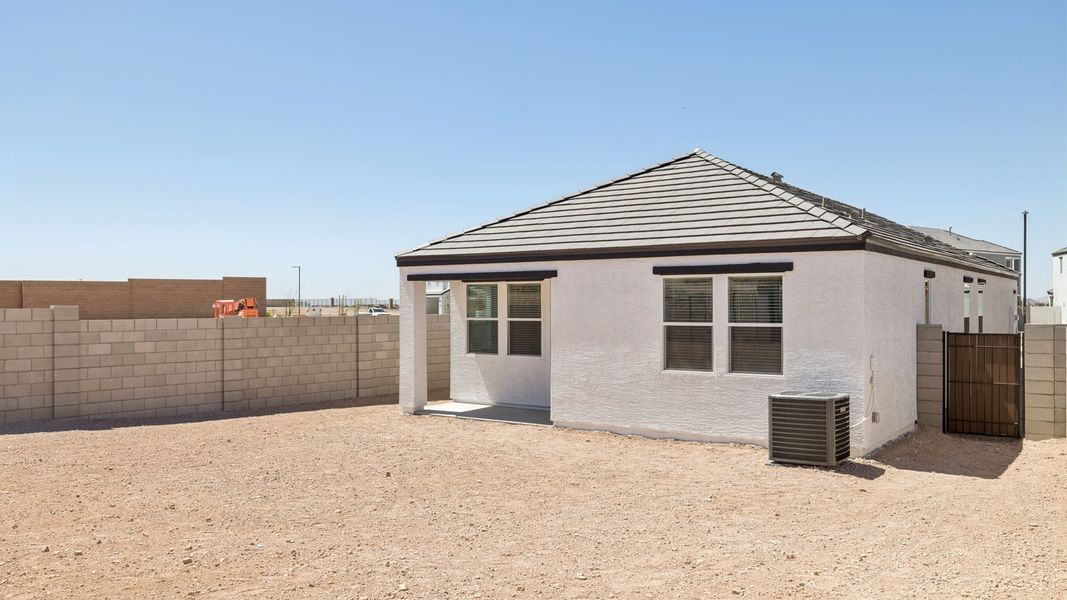 Exterior details and patio area of a home in The Buttes at Mystic, Peoria (Image 3).